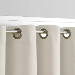 Kirklands Home Curtains & Drapes|Sandy Beige Blackout Curtain Panel Set, 108 in. Tan