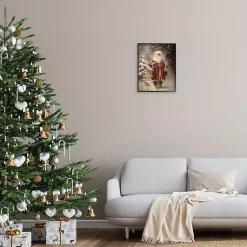 Outlet Santa in Snowy Night Framed Art Print Christmas Art & Wall Decor