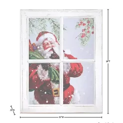 Santa in Window Acrylic Framed Art Print Christmas Art & Wall Decor