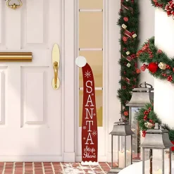 Online Santa Stop Here Porch Board Outdoor Christmas Decorations