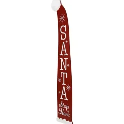 Online Santa Stop Here Porch Board Outdoor Christmas Decorations