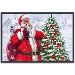 Outlet Santa's Sack of Gifts Framed Canvas Art Print Christmas Art & Wall Decor