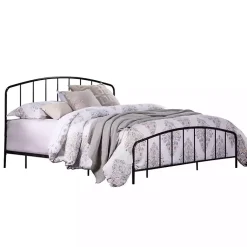 Kirklands Home Beds & Headboards|Satin Metal Spindle King Headboard Set Black