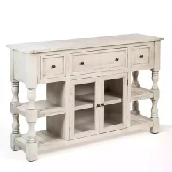 Kirklands Home Cabinets & Sideboards|Savannah Cream Distressed Cabinet Ivory