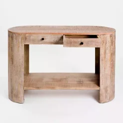 Kirklands Home Console Tables|Sawmark 2-Drawer Console Table Brown