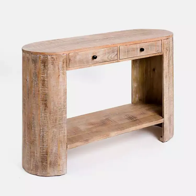 Kirklands Home Console Tables|Sawmark 2-Drawer Console Table Brown