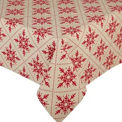 Sale Scandinavian Snowflake Tablecloth, 60x84 in. Christmas Dining & Entertaining