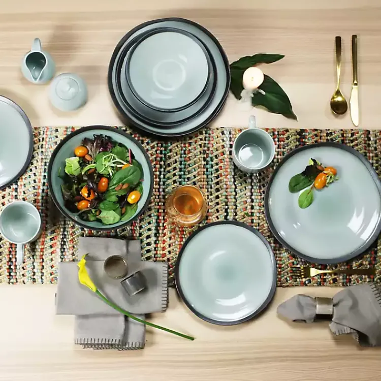 Kirklands Home Serving & Entertaining|Seafoam and Onyx Serving Bowl