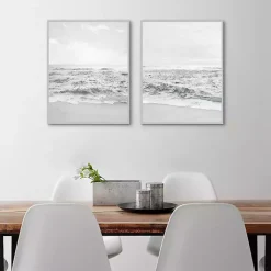 Kirklands Home Framed Art|Seafoam Gentle Tides 2-pc. Framed Wall Art Set