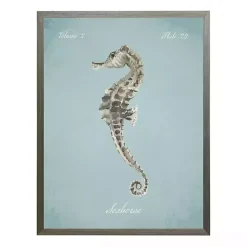 Kirklands Home Framed Art|Seahorse in Blue Framed Art Print