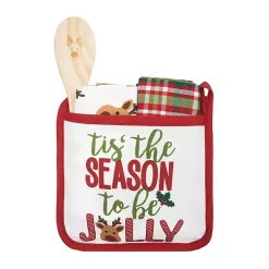 Outlet Season to be Jolly 4-pc. Pot Holder and Towel Set Christmas Dining & Entertaining