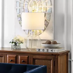 Kirklands Home Table Lamps|Seeded Glass Armena Table Lamp White