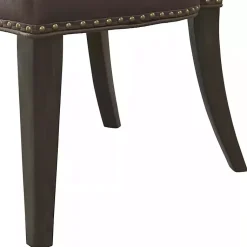 Kirklands Home Dining Chairs|Sevana Faux Leather Dining Chairs, Set of 2 Brown