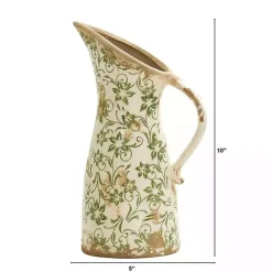 Online Shabby Chic Floral Scroll Pitcher Vase Vases