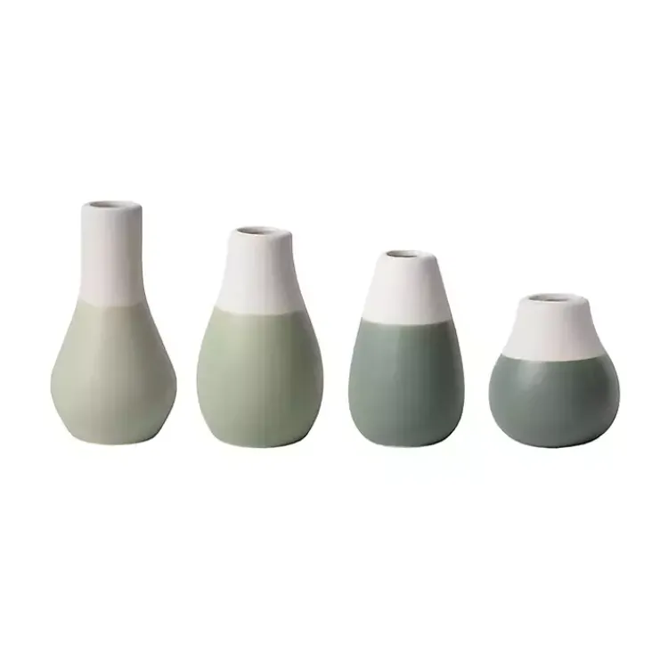 Sale Shades of Two-Toned Mini Vases, Set of 4 Vases