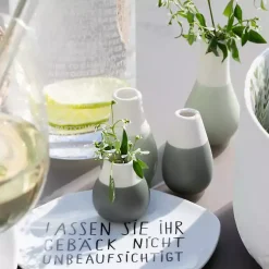 Sale Shades of Two-Toned Mini Vases, Set of 4 Vases