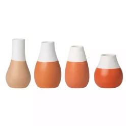 Shades of Two-Toned Mini Vases, Set of 4 Vases