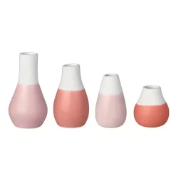 New Shades of Two-Toned Mini Vases, Set of 4 Vases