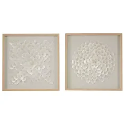 Kirklands Home Framed Art|Shell Design Shadow Box 2-pc. Wall Art