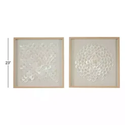 Kirklands Home Framed Art|Shell Design Shadow Box 2-pc. Wall Art