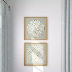 Kirklands Home Framed Art|Shell Design Shadow Box 2-pc. Wall Art