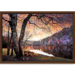 Kirklands Home Framed Art|Silence of Sunset Framed Canvas Art Print