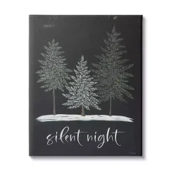 Outlet Silent Night Forest Canvas Wall Plaque Christmas Art & Wall Decor