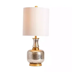 Kirklands Home Table Lamps|Silver and Gold Mercury Glass Table Lamp White