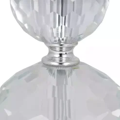 Kirklands Home Table Lamps|Silver Crystal Orb Table Lamps, Set of 2 White