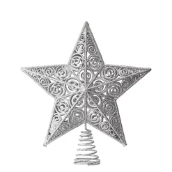 Best Glitter Classic Star Tree Topper Christmas Tree Decorations