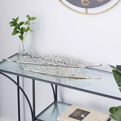Sale Metal Leaf Trays, Set of 2 Decorative Trays