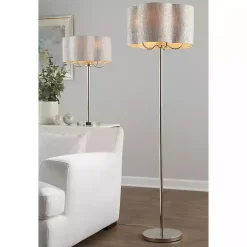 Kirklands Home Table Lamps|Silver Metal Lila Table Lamp