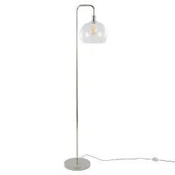Kirklands Home Floor Lamps|Silver Metro Floor Lamp Clear