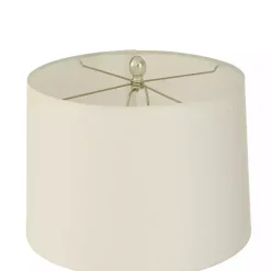 Kirklands Home Table Lamps|Silver Ribbed Glass Table Lamp White