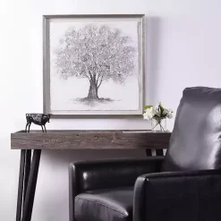 Kirklands Home Framed Art|Silver Tree Rice Paper Framed Art Print