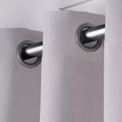 Kirklands Home Curtains & Drapes|Twill Blackout Curtain Panel Set, 84 in. Silver