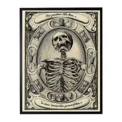 Sale Skeleton Portrait Framed Halloween Wall Plaque Halloween