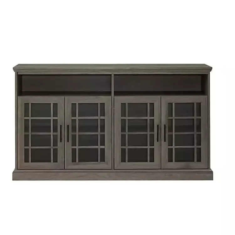Kirklands Home Tv Stands & Media Consoles|Slate Glass Door Classic TV Stand Gray