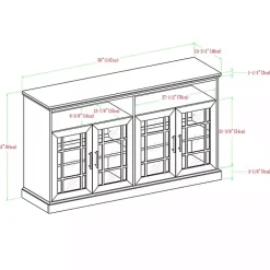 Kirklands Home Tv Stands & Media Consoles|Slate Glass Door Classic TV Stand Gray