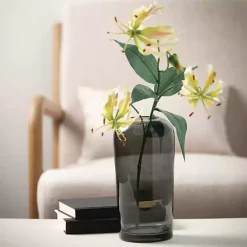 Smoked Glass Vase, 10 in. Vases