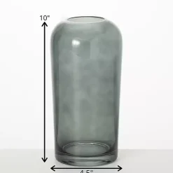 Smoked Glass Vase, 10 in. Vases