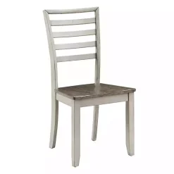 Kirklands Home Dining Chairs|Smoked Honey and Alabaster Dining Chairs, Set of 2