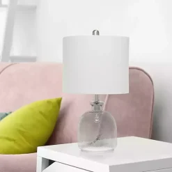 Kirklands Home Table Lamps|Smokey Hammered Glass Shade Table Lamp Gray