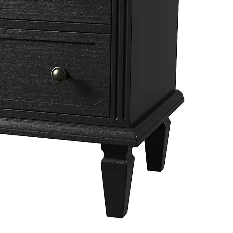 Kirklands Home Nightstands|Smooth 2-Drawer Wood Nightstand Black