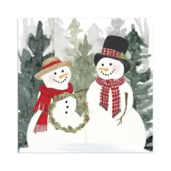 Sale Snow Couple with Wreath Canvas Art Print Christmas Art & Wall Decor