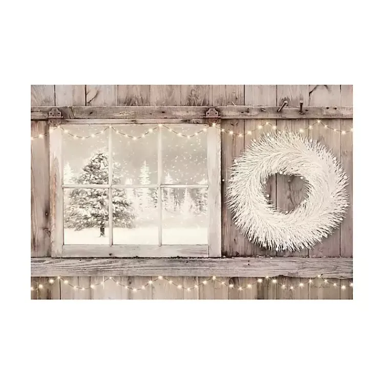 Outlet Snowy Barn View Canvas Art Print, 24x36 Christmas Art & Wall Decor