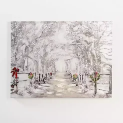 Snowy Drive Canvas Art Print Christmas Art & Wall Decor