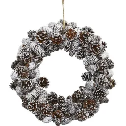 Outlet Snowy Pinecone Mix Wreath Christmas Wreaths