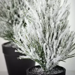 Best Snowy Potted Mini Pine Trees, Set of 2 Christmas Arrangements & Garland