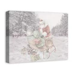 Snowy Sleigh Christmas Canvas Art Print Christmas Art & Wall Decor